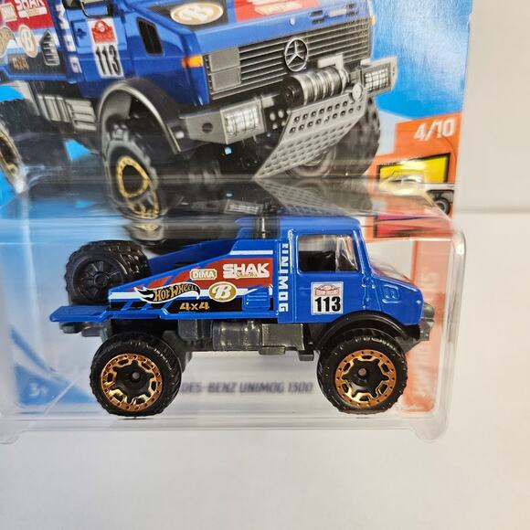 Mercedes-Benz Unimog 1300 Hot Wheels Year 2019 #7/250, HW Hot Trucks, Die Cast - Picture 4 of 6